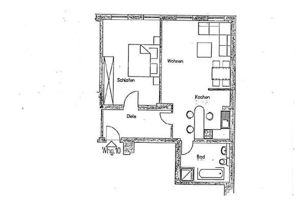 Grundriss Dachgeschosswohnung