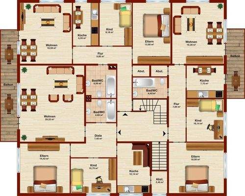 Grundriss 1. Obergeschoss