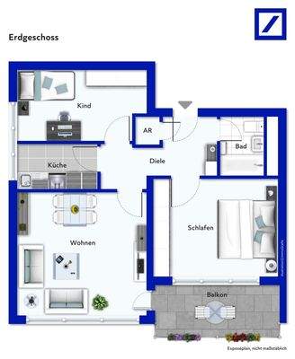 Grundriss der Wohnung