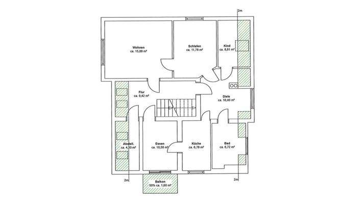 Grundriss Mehrfamilienhaus Whg DG 161