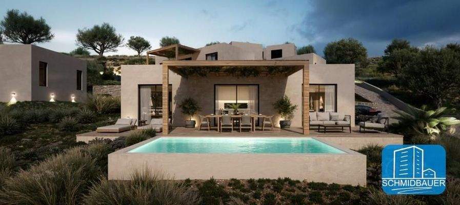 Kreta, Klima: Neubau-Projekt! Haus mit Studio und Pool in kleiner Anlage zu verkaufen