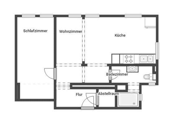 Grundriss Skizze Hochparterre