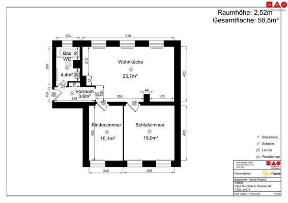 Wohnungsplan (VOR Sanierung)