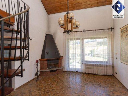 offener Kamin in Diele