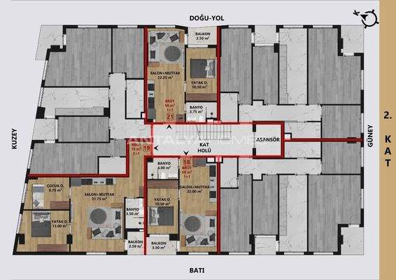 Flats for Sale in Antalya Near the Municipality Building
