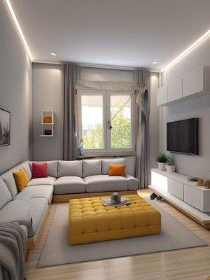 Zimmer OG als 2. Wohnzimmer - KI generiert