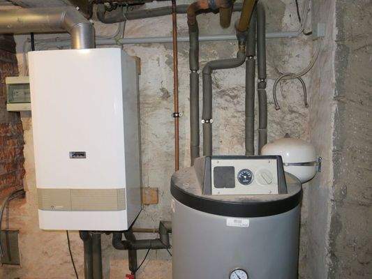 Gasheizung im Teilkeller