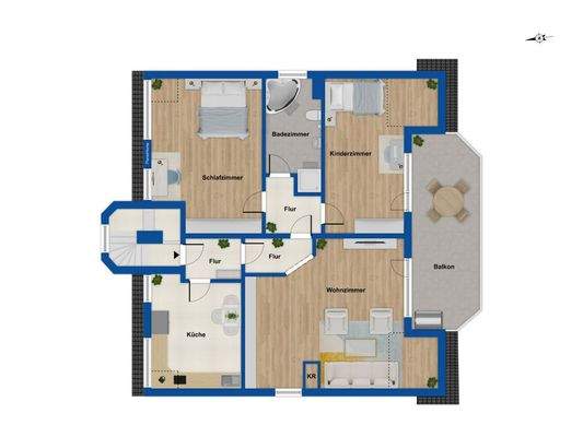 Grundriss 1 Obergeschoss