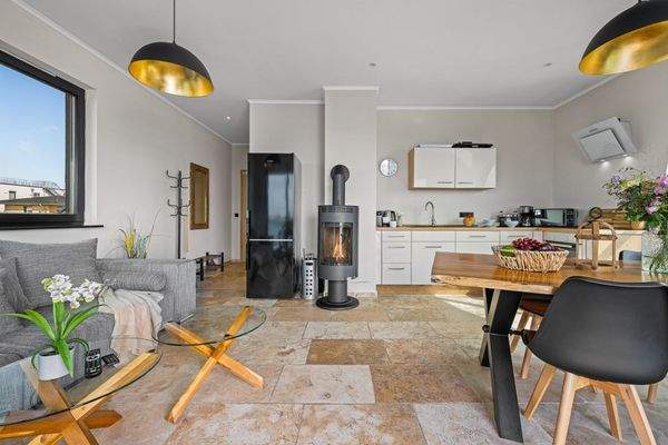 Wohnzimmer des Penthouses