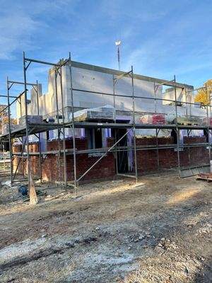 Das Doppelhaus im Bau