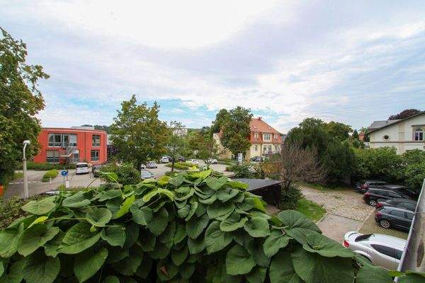 Blick vom Balkon der Villa