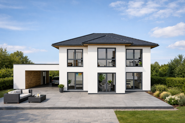 Hausbeispiel SV  Exklusiv 157 Terrassenansicht