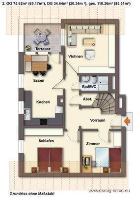 Grundriss 2. OG ohne Maßstab