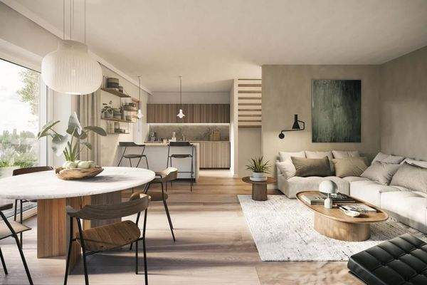 Visualisierung des modernen Wohnzimmers