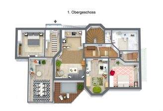 3D Floor Plan - 1. Obergeschoss