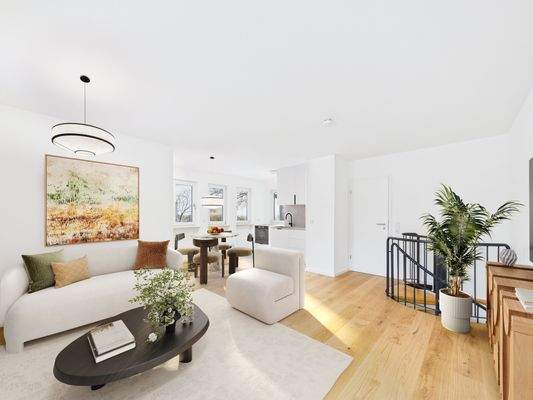 Wohn-Esszimmer, Küche (Staging)