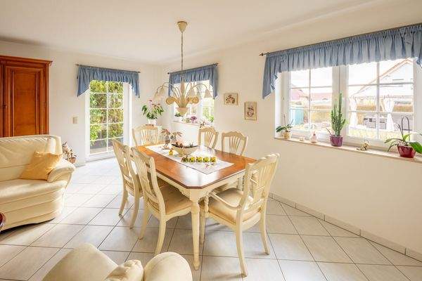 Essbereich im Wohnzimmer