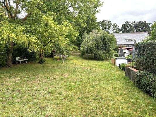 Blick in die rechten Grundstücksbereich