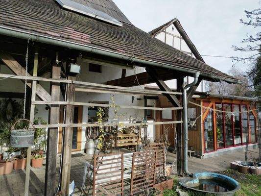 Scheune und Wintergarten