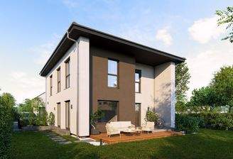 Ansicht Garten Walmdach