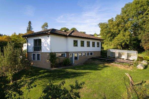 Seitlich mit Gartenzugang