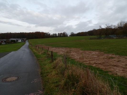 2a Blick von der Straße auf Grund hangabwärts