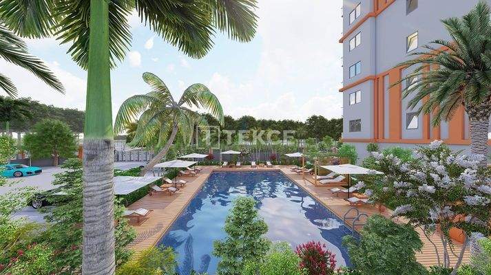 Stylish Apartments in a Complex with Facilities in Erdemli, Mersin