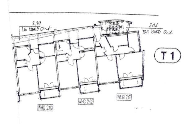2824 Grundriss Erdgeschoss - Aufgeteilt in 3 WE