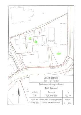 Karte mit dazugehörenden Grundstücken