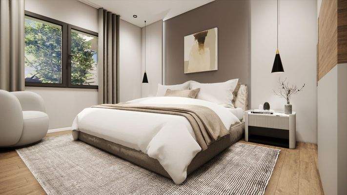 Schlafzimmer - Visualisierung, Abweichung möglich!