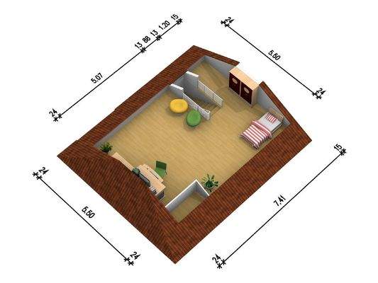 Grundriss Spitzboden