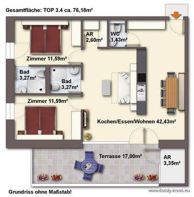 Grundriss 3.OG Top 4 