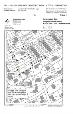 Auszug Liegenschaftskataster