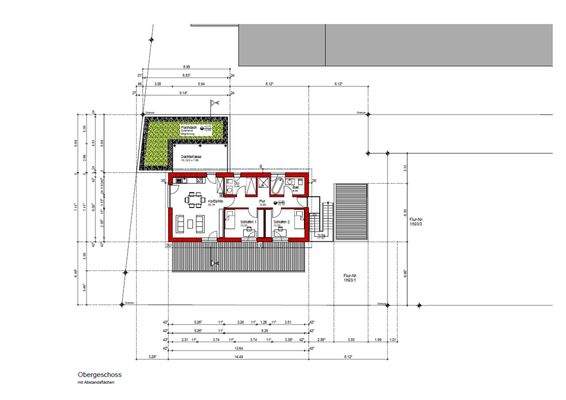 Baugrundstück mit Architektenplanung
Grundriss Obergeschoss