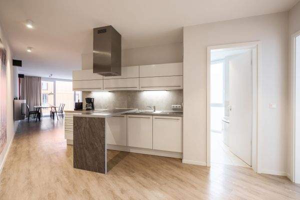 Moderne und offene Einbauküche