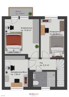 Grundriss Obergeschoss