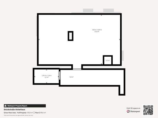 Grundriss Hinterhaus 1.OG Brückstraße 13