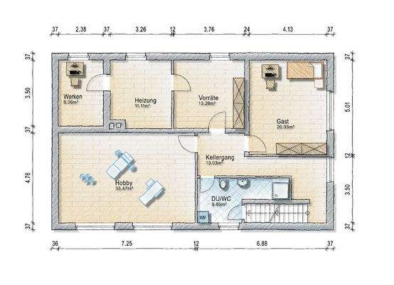 Grundriss Souterrain