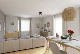 Visualisierung des Wohnzimmers der Eigentumswohnung