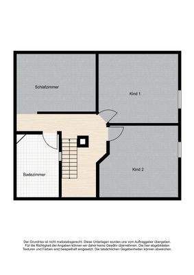 Grundriss Dachgeschoss (Hauptwohnung)