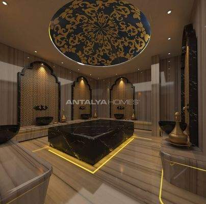 Seafront Apartments in a Complex with Rich Amenities in Alanya