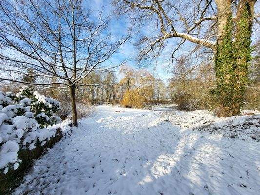 Außenansicht bei Schnee