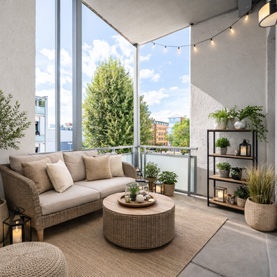 Balkon Einrichtungsbeispiell