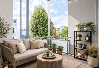 Balkon Einrichtungsbeispiell