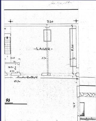 Grundriss Hinterhaus -  Lager