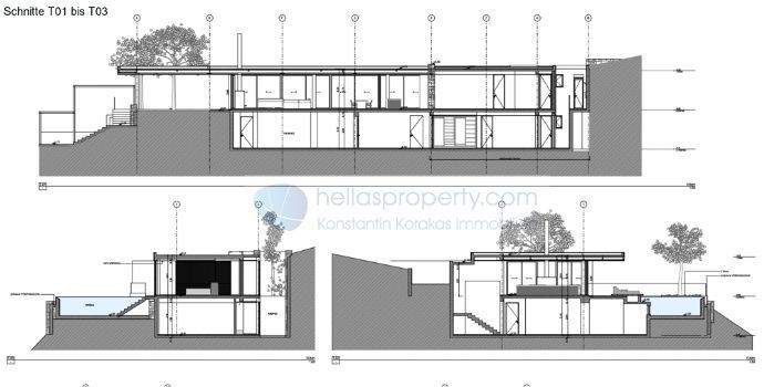 Schnitte T01 bis T03