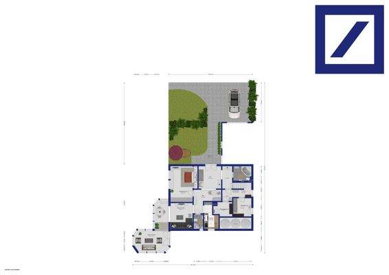 Grundriss EG mit Garten