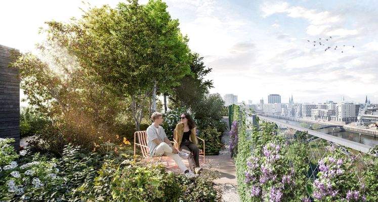 Dachterrasse für die Bewohner