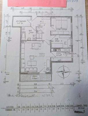 Grundriss der Wohnung 