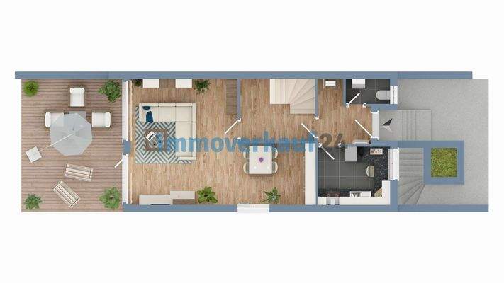 Grundriss EG - Einrichtungsbeispiel